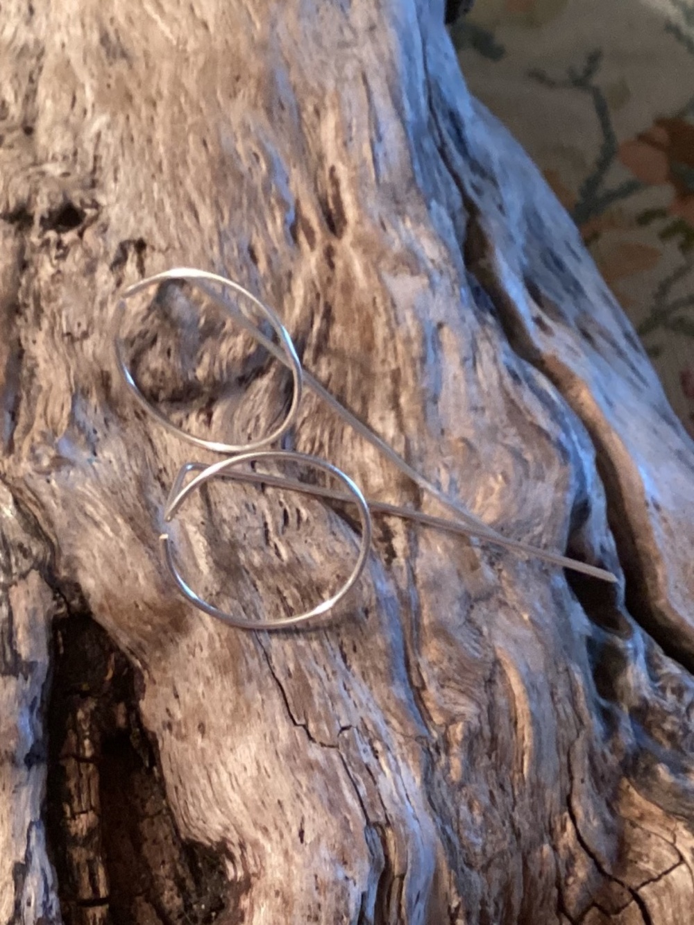 Handcrafted Open Circle Silver Threader Earrings Threaders